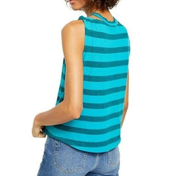 Free People The Twist Stripe Tank Size Small - Picture 4 of 5